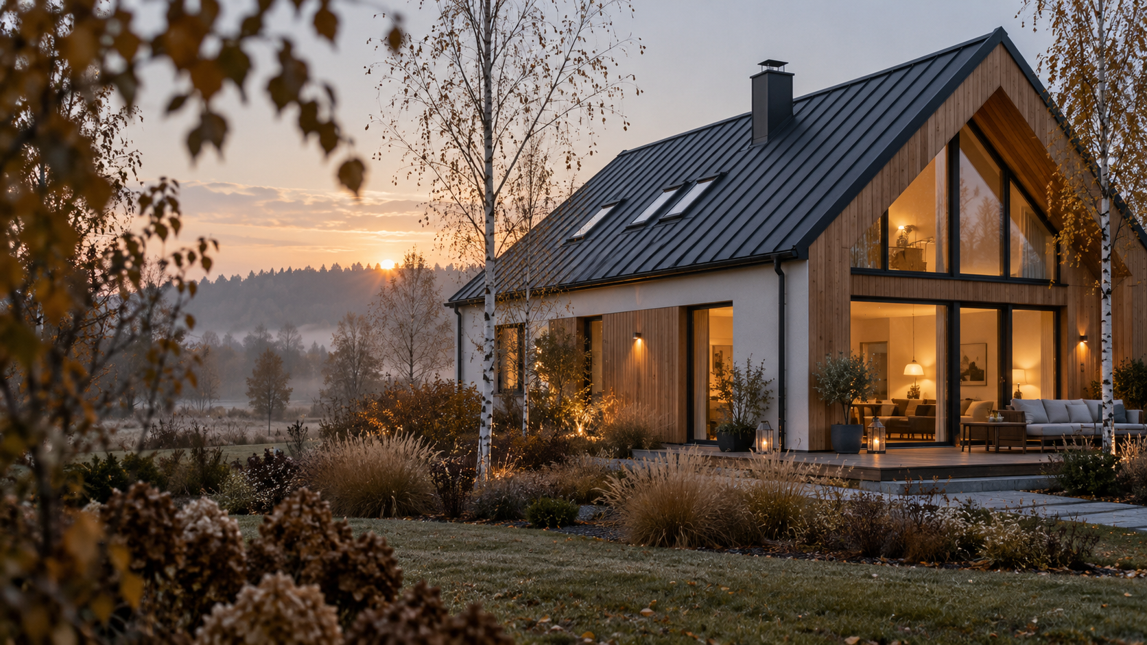 Dom szkieletowy — ilustracja architektury